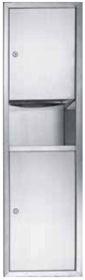 不锈钢组合型带垃圾桶嵌入式擦手纸箱